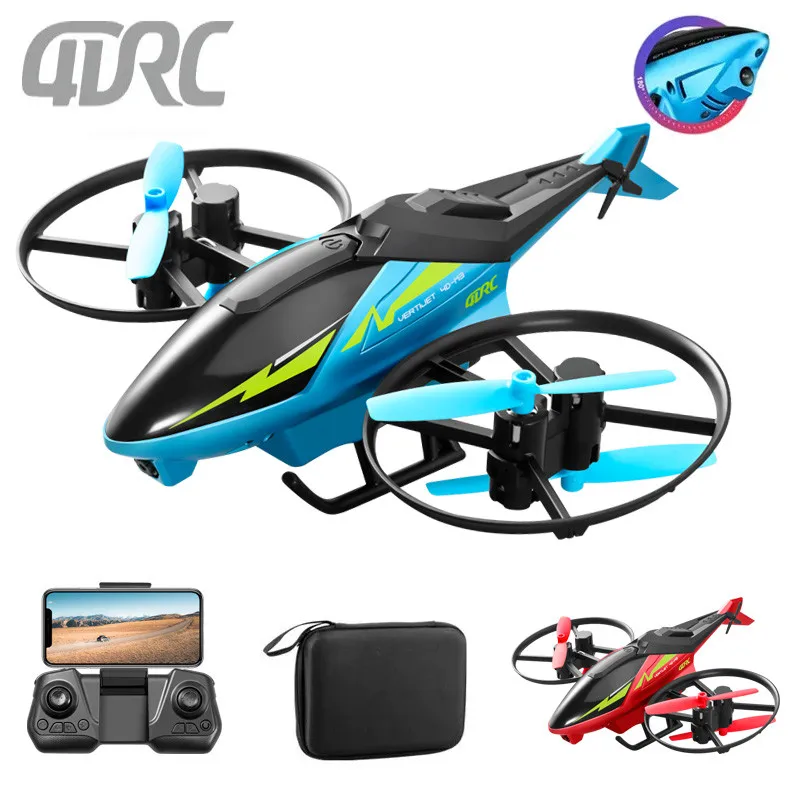color red 4DRC Mini M3 4.5CH RC Helicopter 2.4G 3D Aerobatics Altitude Hold Helicopter with Camera Remote Control drone Toys with Blue/Red