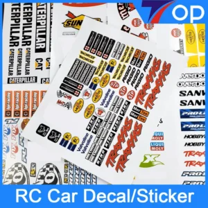 1/10/12/16/18/24 RC Car Motor Bike Bicycle Decal Stickers Label Painting Upgrade Parts