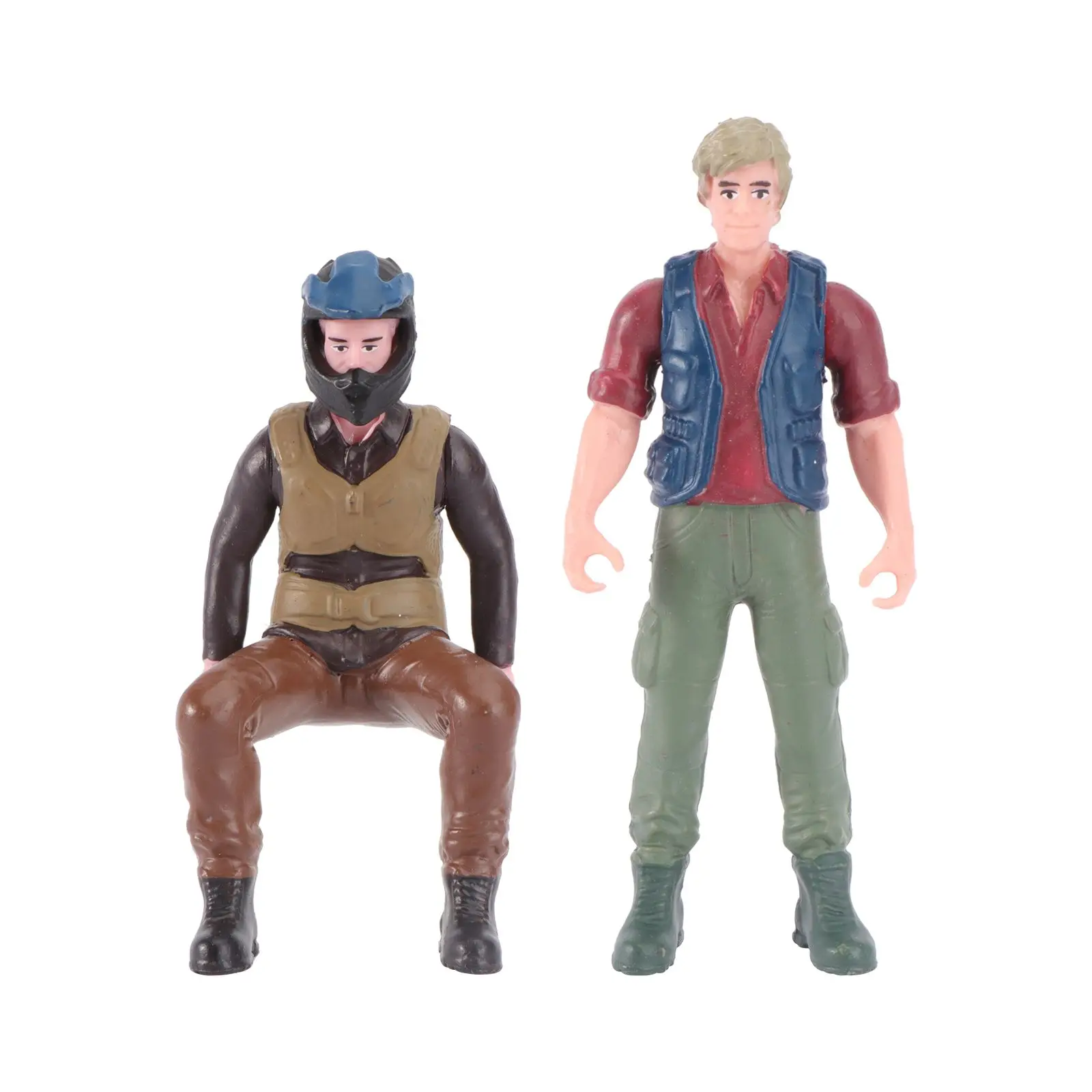 2 Pcs Premium PVC Driver Figure Collectibles Motorcyclist Models Educational Puzzle Toys Desktop Adornments Waterproof - Image 3