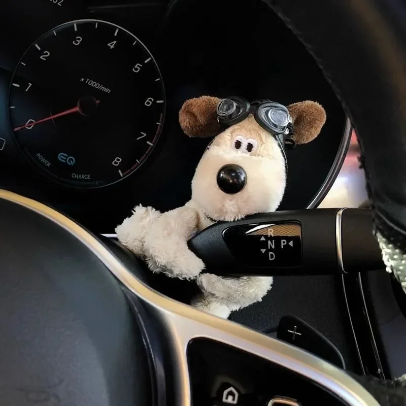 14cm-1pc-dog: Plush Puppy Clutch Decoration Car Wiper Turn Signal Switch Decoration Cute Dog Car Wiper Doll Interior Accessories - Image 2