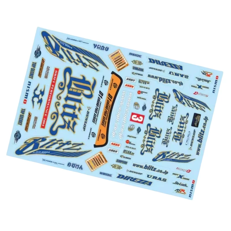 Scale 1:10 Drift Sticker On-Road Car shell diy Decals RC Toys Body Badge - Image 2