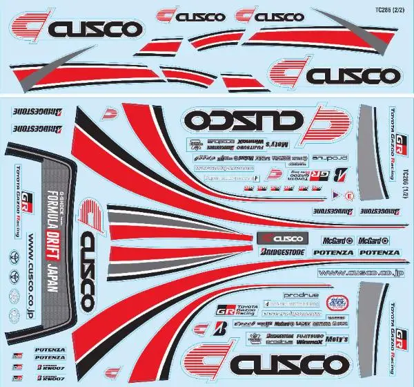 Scale 1:10 Drift Sticker On-Road Car shell diy Decals RC Toys Body Badge - Image 8