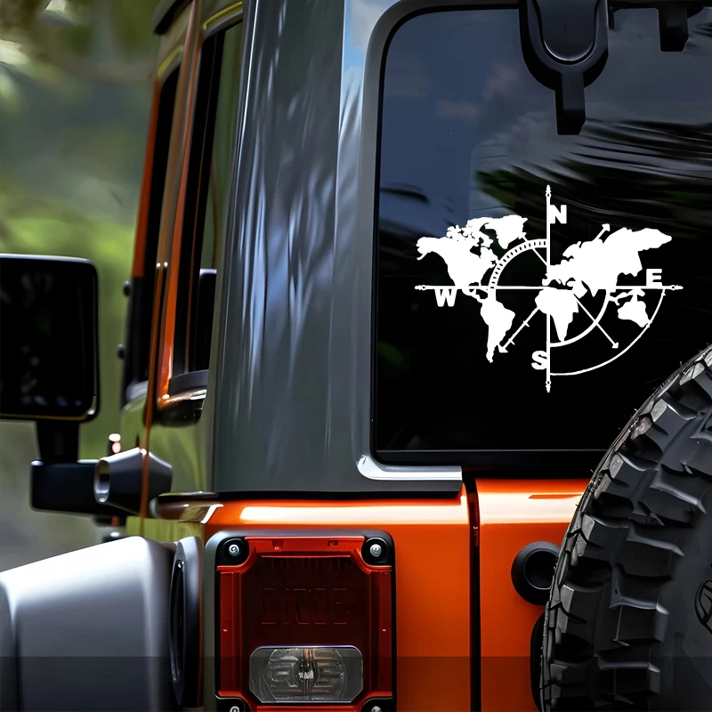 Compass World Map Art Decals Outdoor adventure designs outdoor adventure stickers nature themed decorations durable vinyl - Image 3