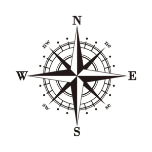 Creative Compass Styling Decor Stickers for Car Camper Van Bus Caravan Motorhome SUV Pickup Cargo Caravan Vinyl Camping Decals