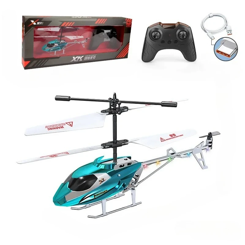 3.5 Pass Remote Control Airplane USB Charging Helicopter with LED Light Wireless RC Aircraft Birthday Toy Children Birthday Gift