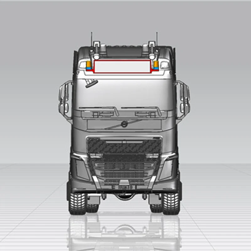 billboard-lights: 1:14 Scale LED Advertising Light Boxes Sun Visor Light Parts for Tamiya RC Truck Tipper VOLVO 750 FH16 560360 Assembly Toys DIY - Image 6