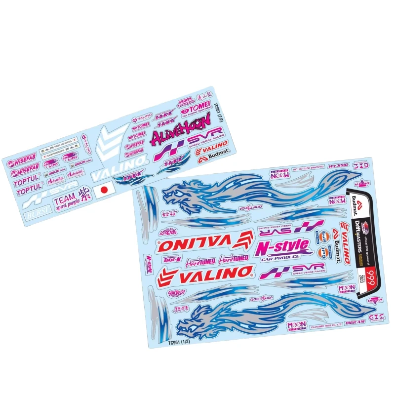 Scale 1:10 Drift Sticker On-Road Car shell diy Decals RC Toys Body Badge - Image 7