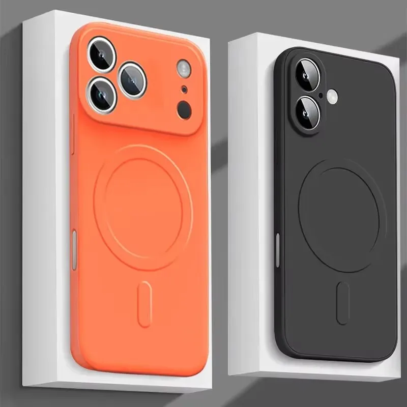 Luxury Liquid Silicone For Magsafe Phone Case For iPhone 17 Air 16 17 Pro Max  Magnetic Wireless Charging Cover - Image 2