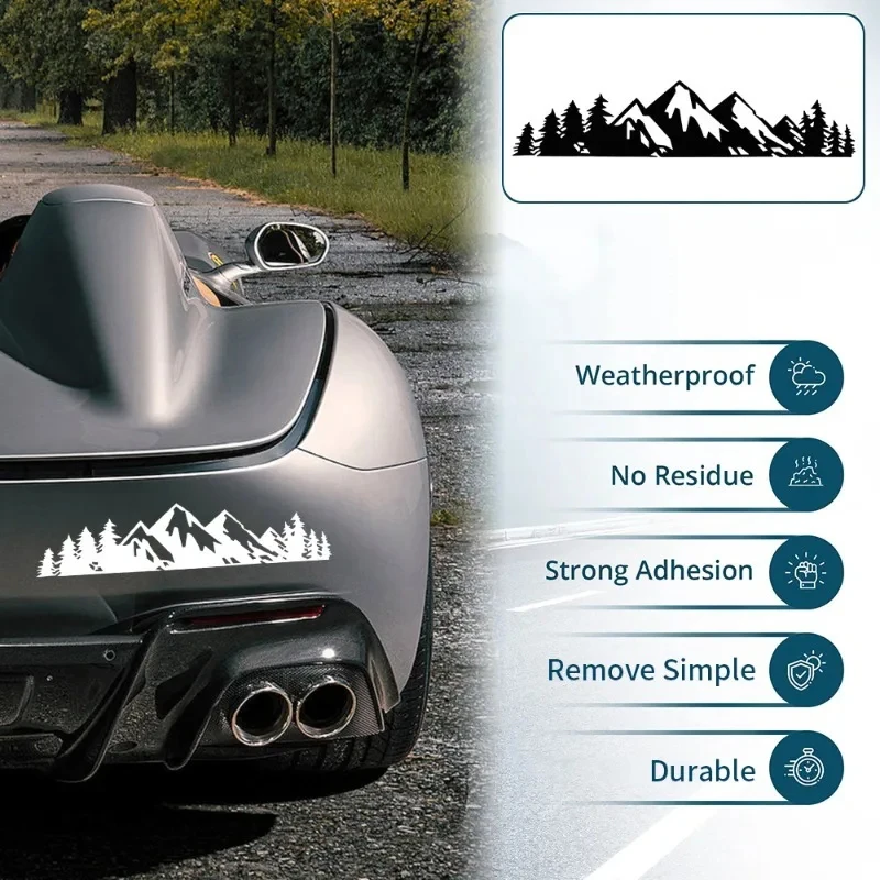 2pcs Mountain Tree car body decoration stickers vinyl waterproof stickers car truck trunk bumper decoration stickers - Image 3