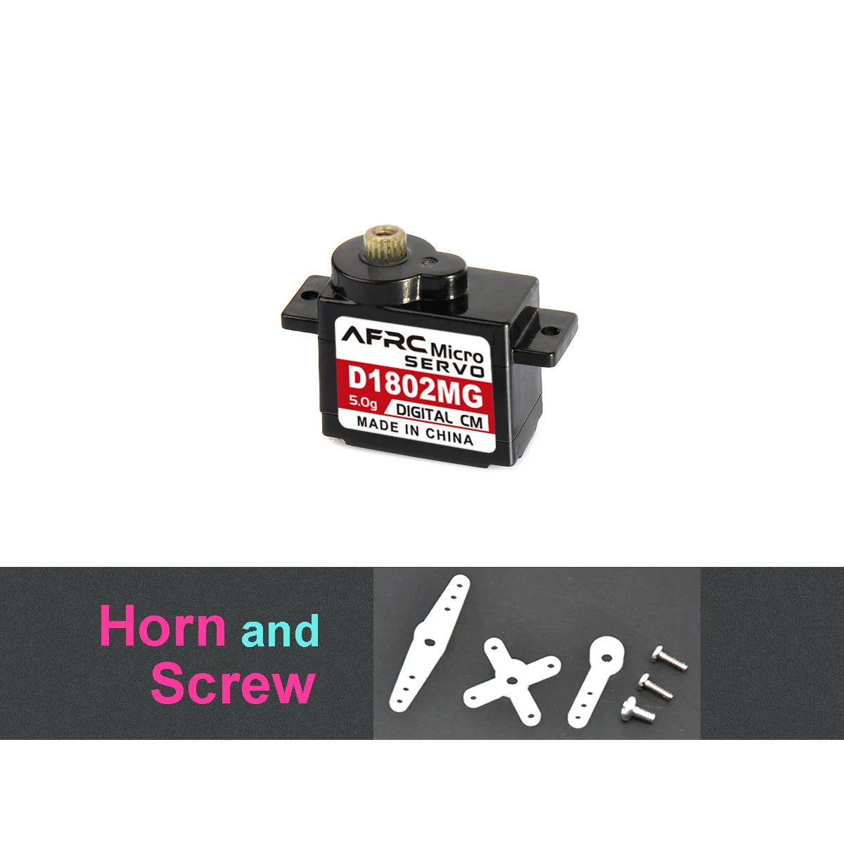 AFRC D1802MG Micro Digital Servo 5g Metal Gear 0.070 Fast Coreless Motor for 1/28 RC Car Airplanes Parts and Accessories DIY - Image 2