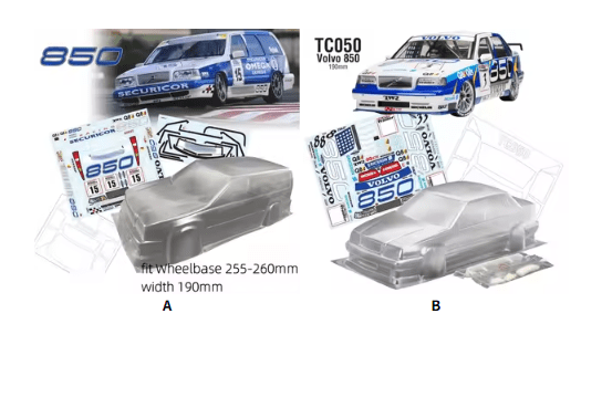 1/10 850 Estate RC Touring Car body shell 190mm Width for RC Drift Car 255mm-260mm Wheelbase Tamiya Kyosho Yokomo 3Racing hsp - Image 4
