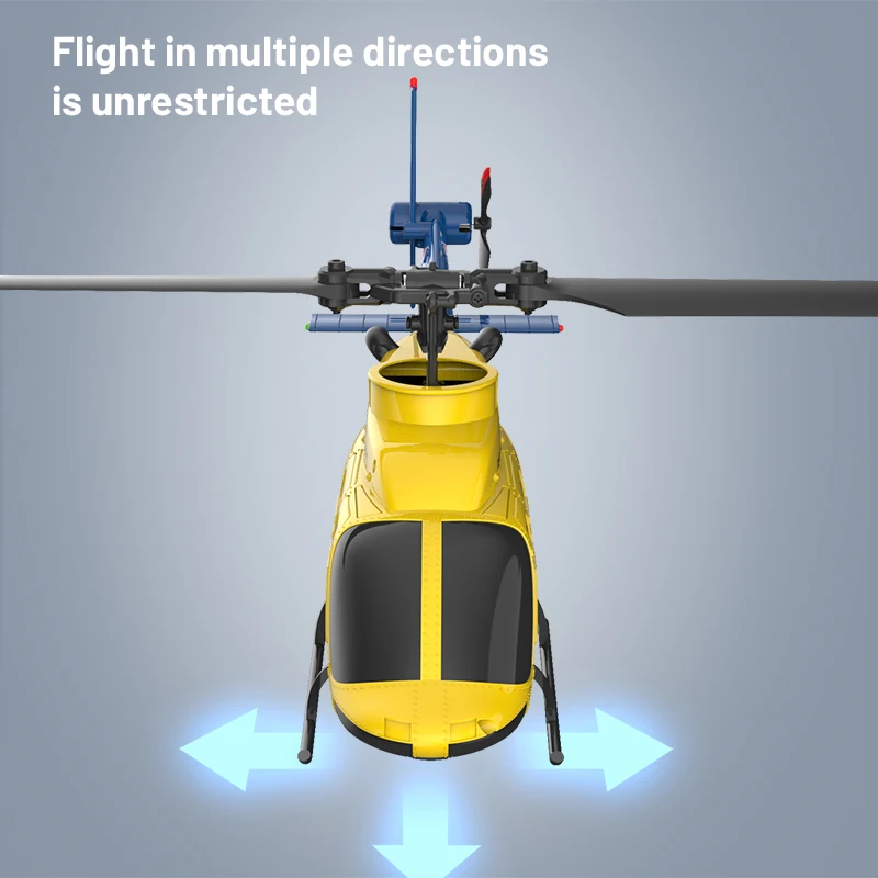 1: 42 A60 RC Helicopter Four Channel Single Blade Aileron Free BELL206 Helicopter With Gyroscope RC Toy Children Gifts - Image 3