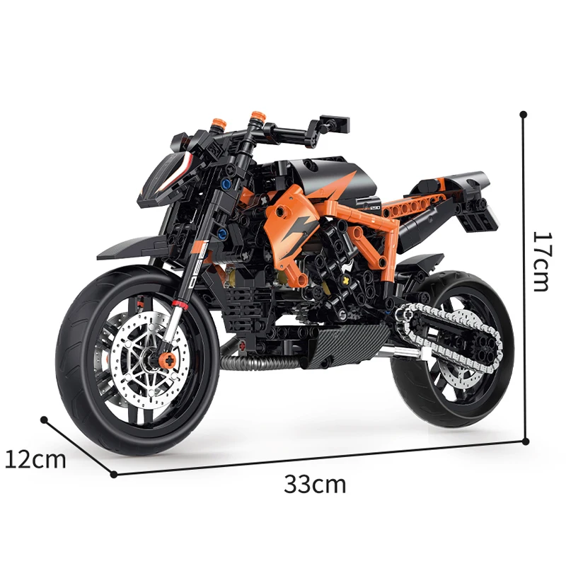 With-box: 1:8 Motorbike Model Building Blocks Sets Racing Moto Bricks Toys Kids Boys Children Birthday Gifts Adult MOC Technical 529Pcs - Image 7