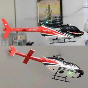 YuXiang F08 Bell 206 1/27 Scale RC Helicopter Dual Brushless Motors 6CH with Optical Flow Positioning 6-Axis Gyro for Beginner