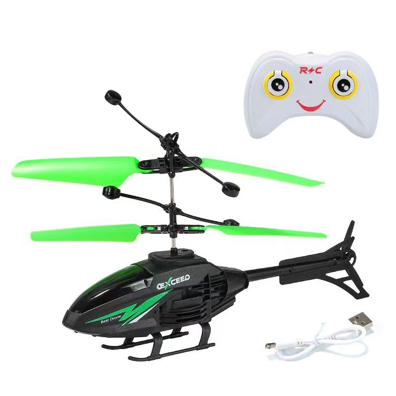Remote controlled airplane helicopter children's mini drone charging induction aircraft suspended toy for boys - Image 7
