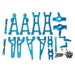 [8-piece set] MJX Hyper Go 16207 16208 16209 16210 H16 RC Car Metal Steering Cup Upper Lower Swing Arm Set Shock Tower Bracket Upgrade Parts