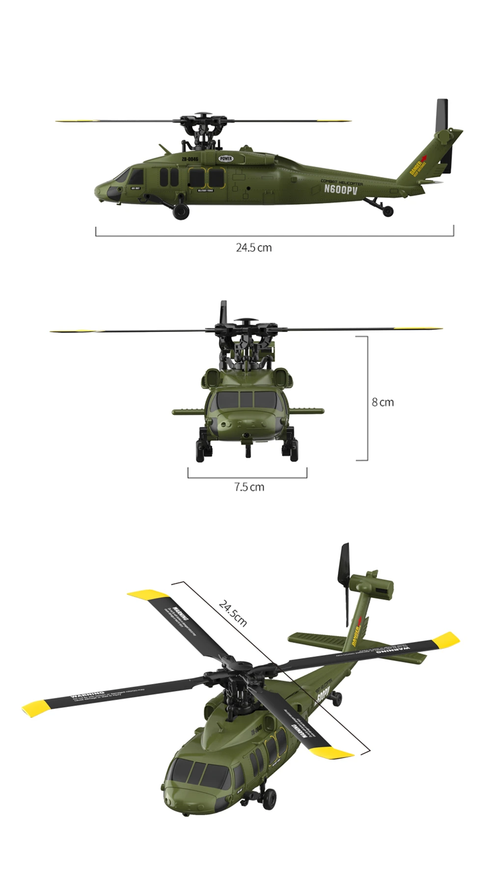 KOOTAI F05 2.4G 6CH 6-Axis Gyro Optical Flow Localization RC Helicopter RTF - Image 6