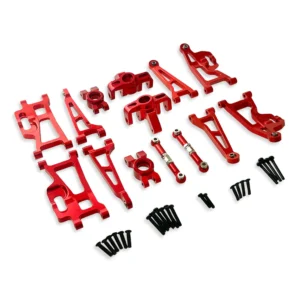 [14pcs] MJX Hyper Go 14210 14209 H14BM RC Car Metal Steering Cup Upper Lower Swing Arm Set Shock Tower Bracket Body Post Upgrade Parts