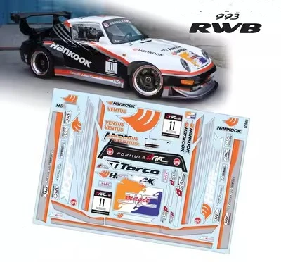 1/10 RWB 993 Wide RC Drift Body Rally PC Shell 195mm Width 260mm Wheelbase Lampshade No Painted Body RC Hsp Hpi Trax Tamiya LC - Image 6