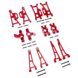 [12pcs] MJX Hyper Go 14210 14209 H14BM RC Car Metal Steering Cup Upper Lower Swing Arm Set Shock Tower Bracket Body Post Upgrade Parts