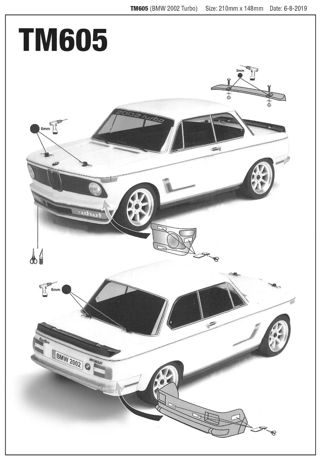New Class 2002 1/10 M car RC PC shell body 225mm wheelbase Transparent no painted drift body for RC 3R mst Tamiya CARTEN M car - Image 3