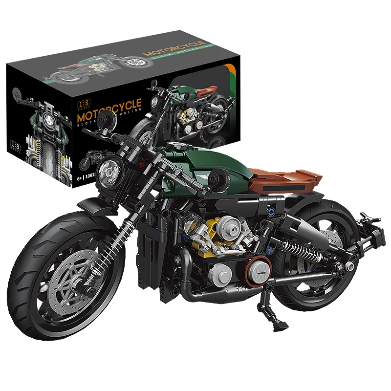 With-original-box: Classic 1:8 Super Motorbike Building Bricks Sets City Racer Motorcycle Technical Blocks Toys Gifts for Kids Boys Adult 600+pcs - Image 7