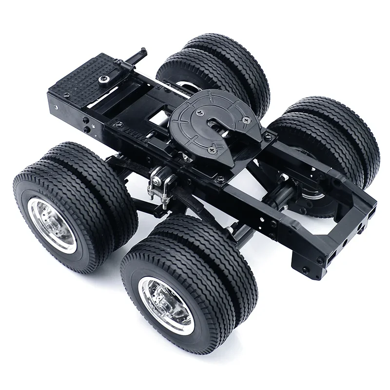 Simulation 2-axle Trailer for 1/14 Tamiya RC Truck Tipper SCANIA 770S 56368 VOLVO FH16 ACTROS BENZ MAN LESU Car - Image 6