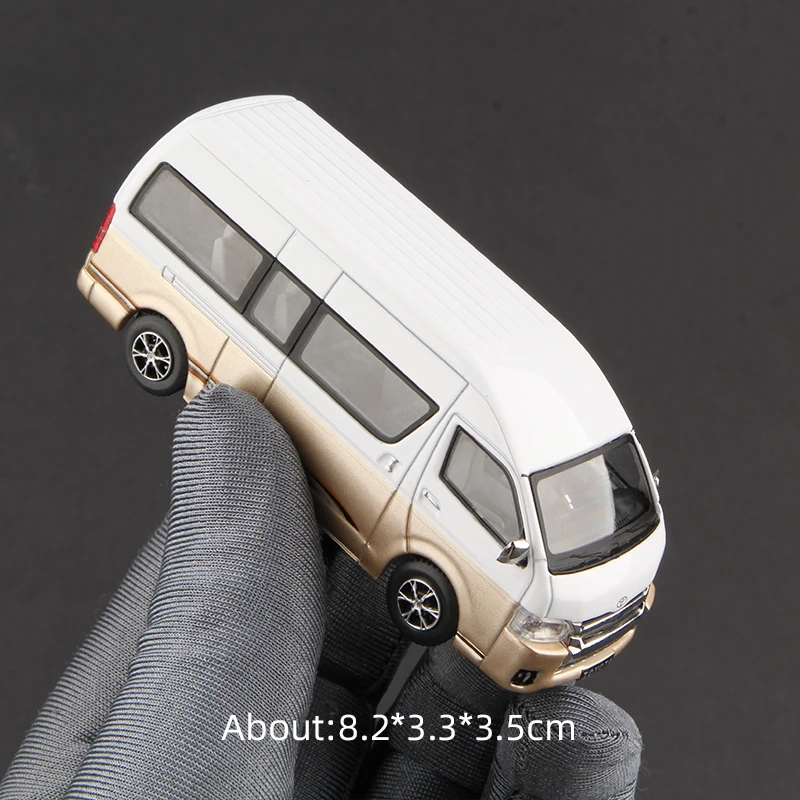 Massdi 1:64 Toyota Hiace H200 Car Model Alloy Bus Miniature Minibus Diecast Vehicles Toy Collection - Image 2