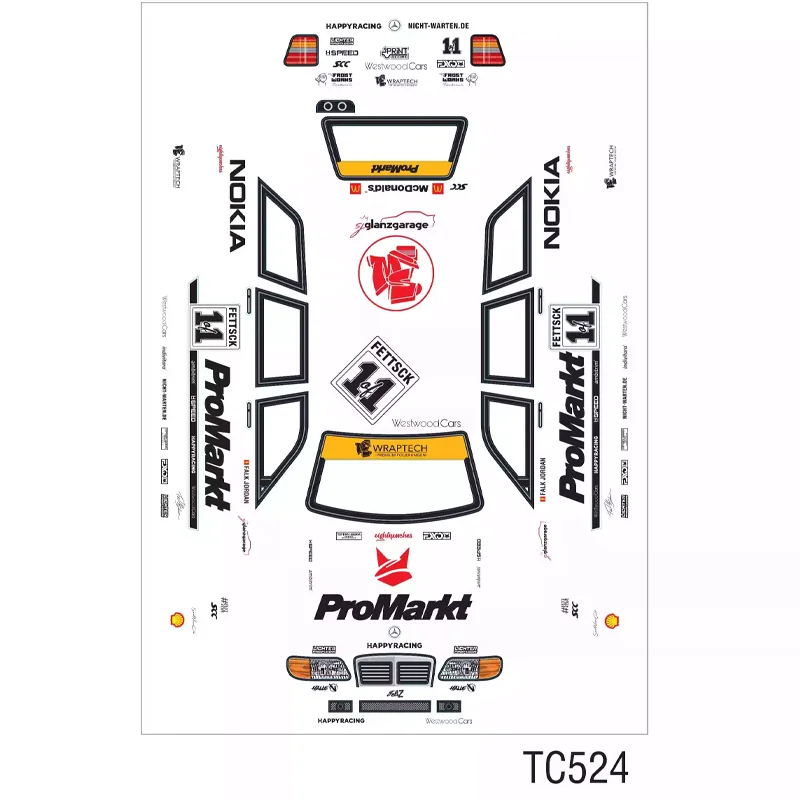 1/10 Car Shell RC Cars TC524 S124 Wagon 190mm Transparent PC Car Shell Gift Tail Wing/Lamp Cup DIY RC Car Christmas Gift - Image 4