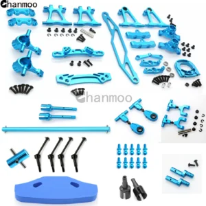 [21 kind set] TT-02 Modification Accessory Kit Metal Swing Arm Steering Cup CVD Bumper Motor Base for 1/10 RC Car Tamiya TT02 Upgrade Parts