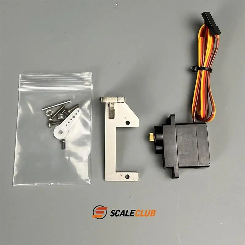 BXZJ-TY-1: SCALECLUB 1/14 Tamiya original gear box upgrade metal shift bracket plus small servo - Image 4