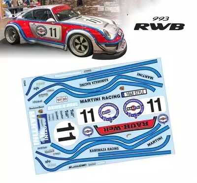 1/10 RWB 993 Wide RC Drift Body Rally PC Shell 195mm Width 260mm Wheelbase Lampshade No Painted Body RC Hsp Hpi Trax Tamiya LC - Image 9