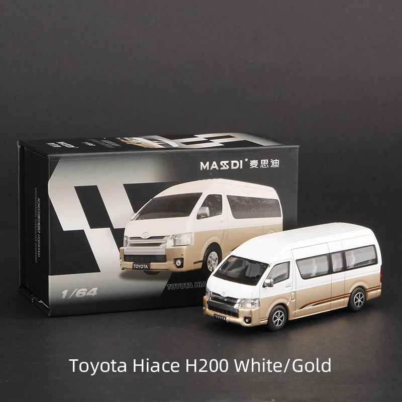 Massdi 1:64 Toyota Hiace H200 Car Model Alloy Bus Miniature Minibus Diecast Vehicles Toy Collection - Image 7