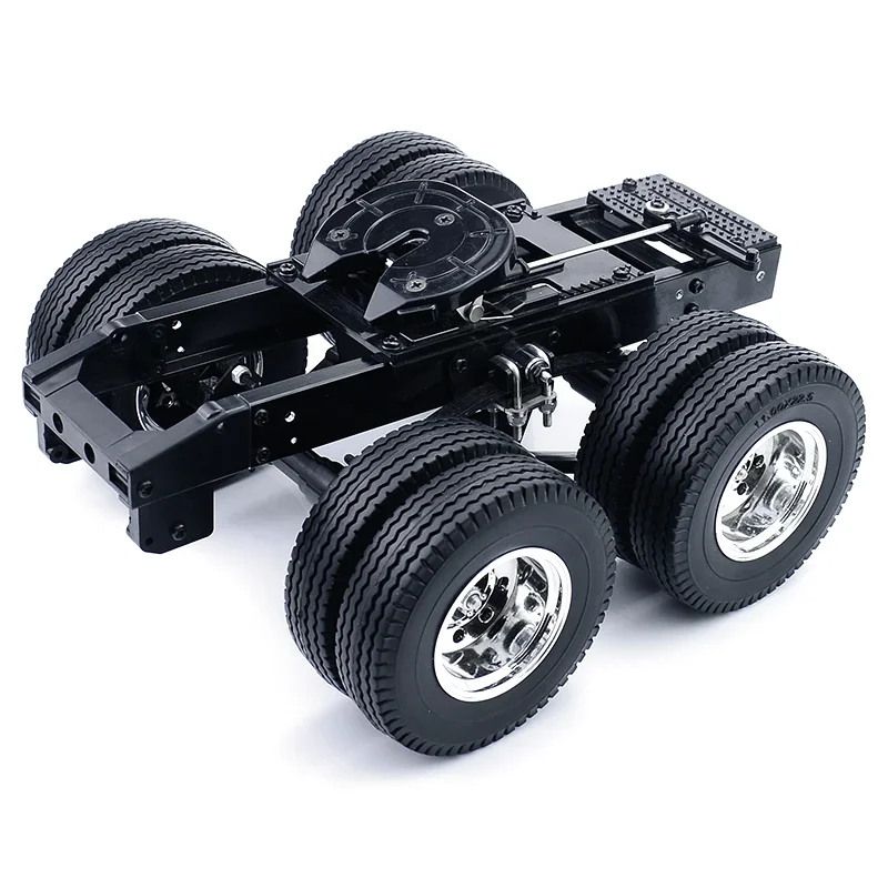 Simulation 2-axle Trailer for 1/14 Tamiya RC Truck Tipper SCANIA 770S 56368 VOLVO FH16 ACTROS BENZ MAN LESU Car - Image 5