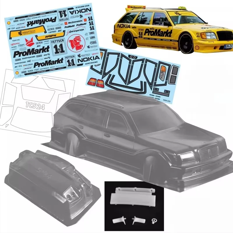 1/10 Car Shell RC Cars TC524 S124 Wagon 190mm Transparent PC Car Shell Gift Tail Wing/Lamp Cup DIY RC Car Christmas Gift - Image 6