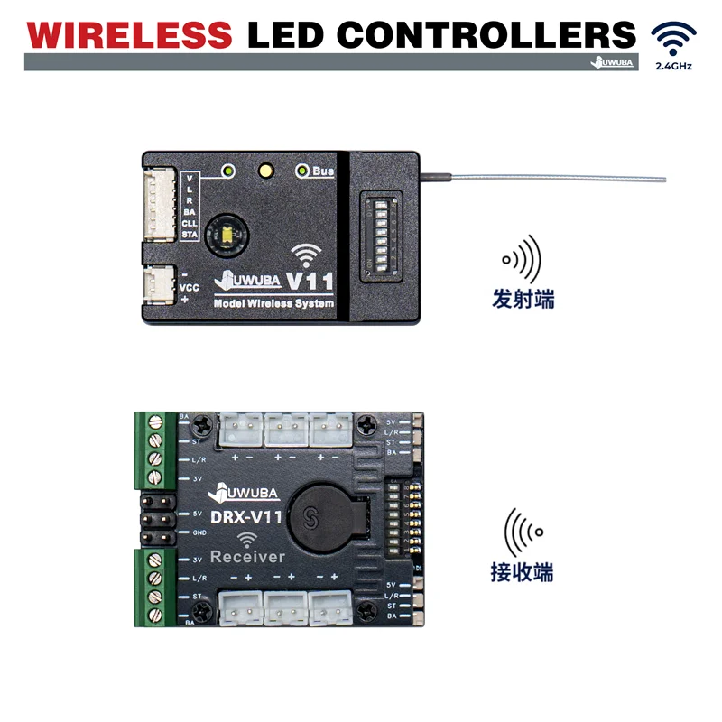 JUWUBA Trailer Wireless Control Lighting Transmitter Receiver for 1/14  Tamiya RC Truck 770S  VOLVO  MAN RC Crawler Car - Image 2