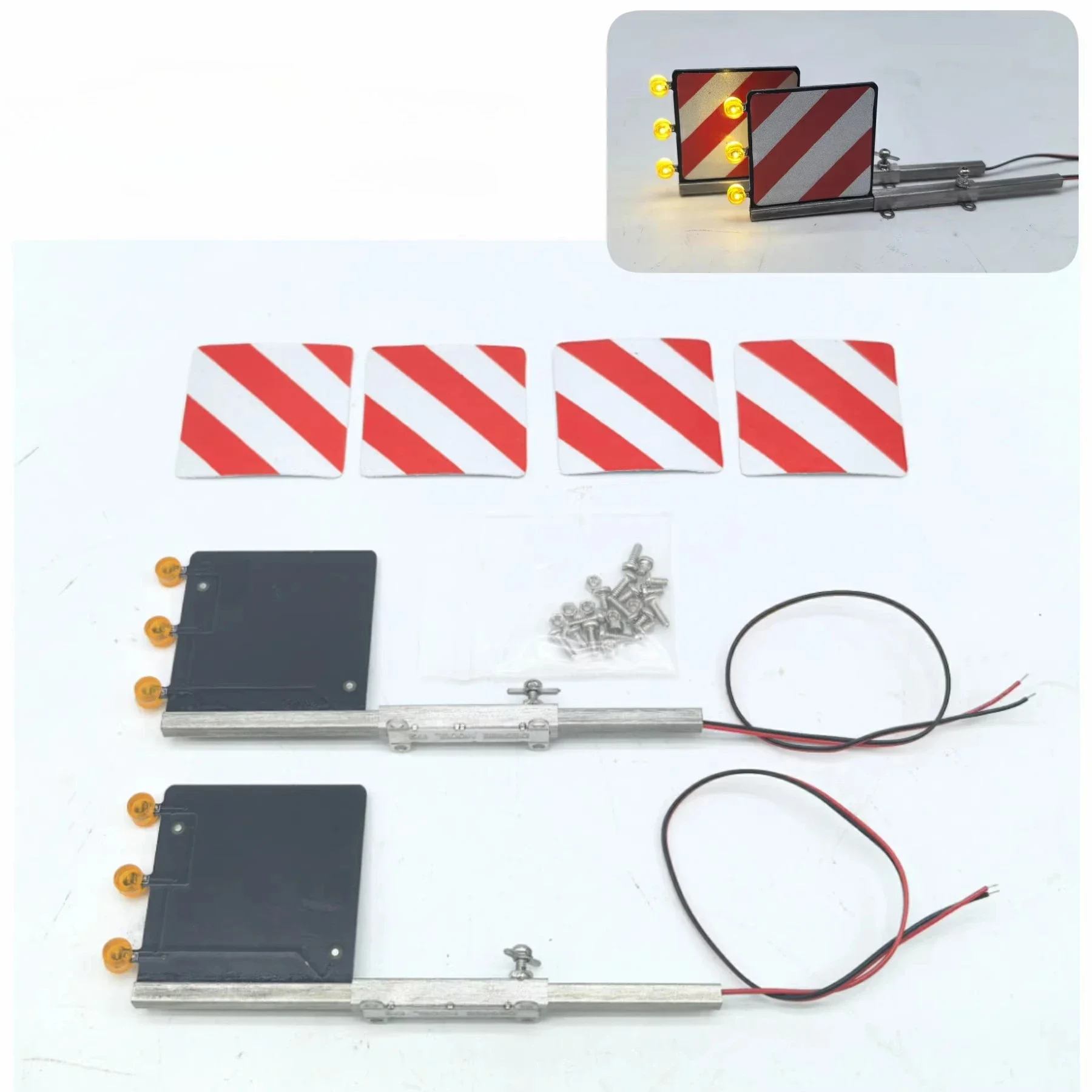 For 1/14 Tamiya RC Truck Car Scania Volvo Benz diy Parts Toys Show Wide Card Drag Light - Image 9