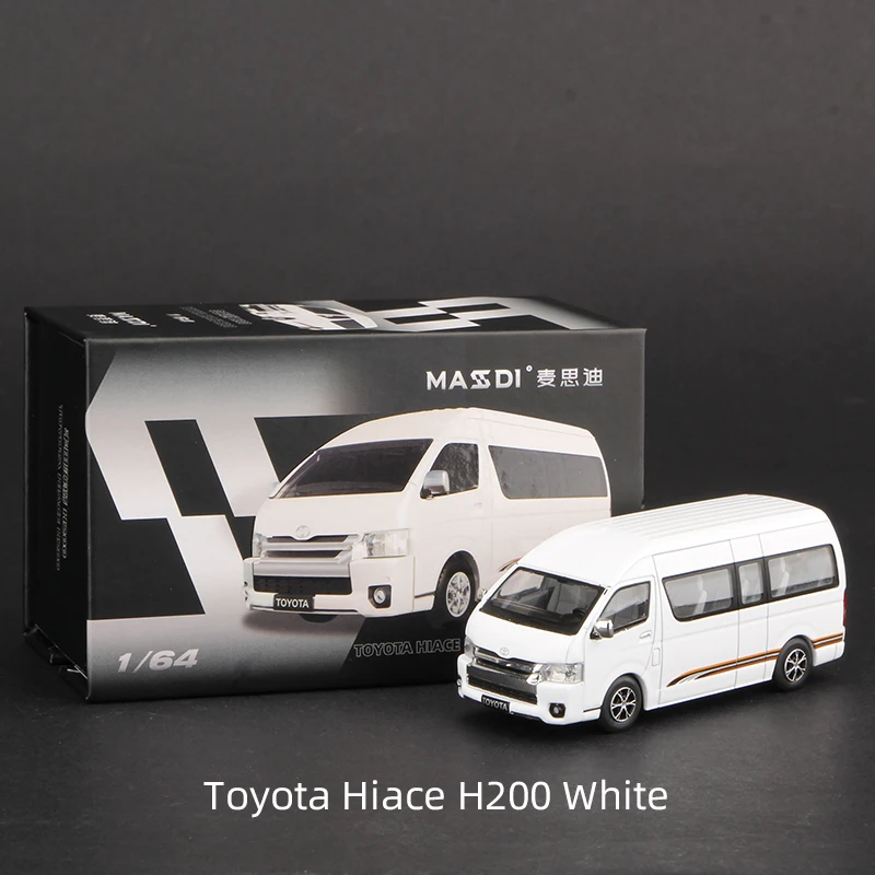 Massdi 1:64 Toyota Hiace H200 Car Model Alloy Bus Miniature Minibus Diecast Vehicles Toy Collection - Image 8