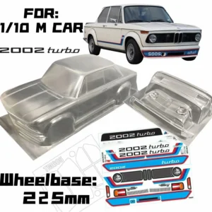 New Class 2002 1/10 M car RC PC shell body 225mm wheelbase Transparent no painted drift body for RC 3R mst Tamiya CARTEN M car