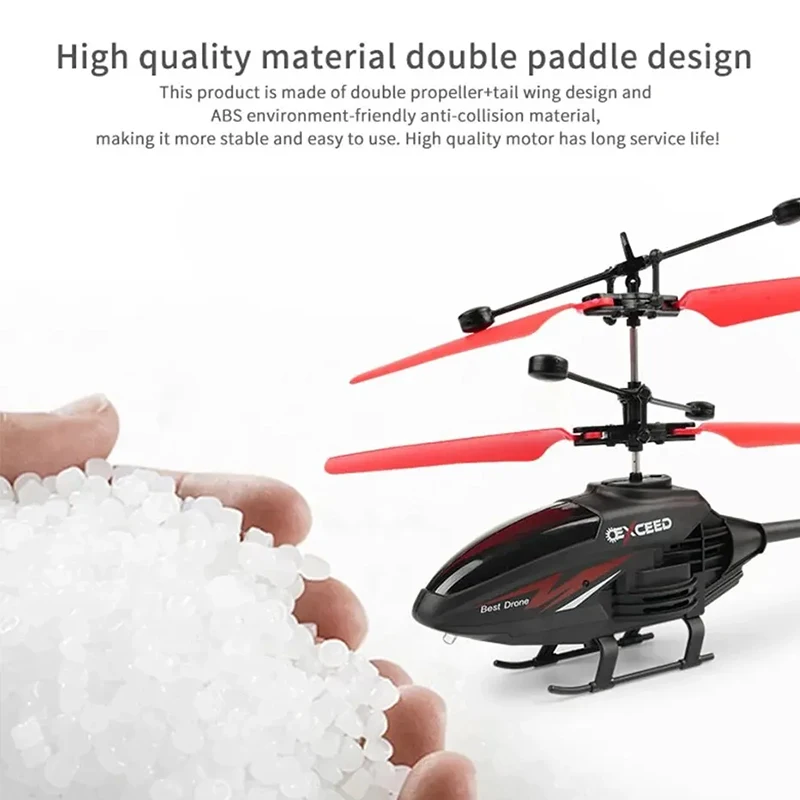 Remote controlled airplane helicopter children's mini drone charging induction aircraft suspended toy for boys - Image 4