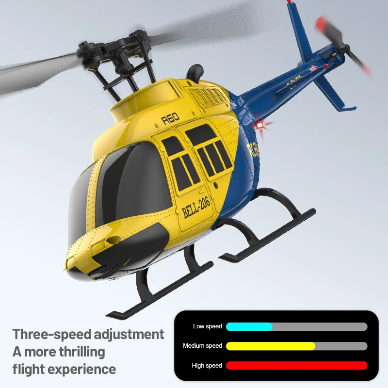 1: 42 A60 RC Helicopter Four Channel Single Blade Aileron Free BELL206 Helicopter With Gyroscope RC Toy Children Gifts - Image 5