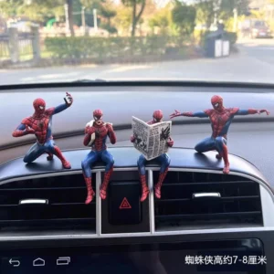 Spiderman Anime Figure Toys cartoon Spider Man Small Model car figurine ornament Children birthday cake decoration Doll 7-9cm