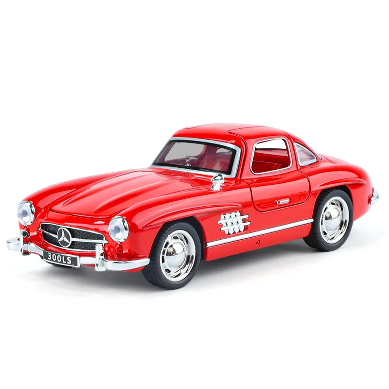 1:32 300SL Alloy Retro Car Model Diecasts Metal Classic Vehicles Car Model Simulation Sound and Light Collection Kids Toys Gifts - Image 8