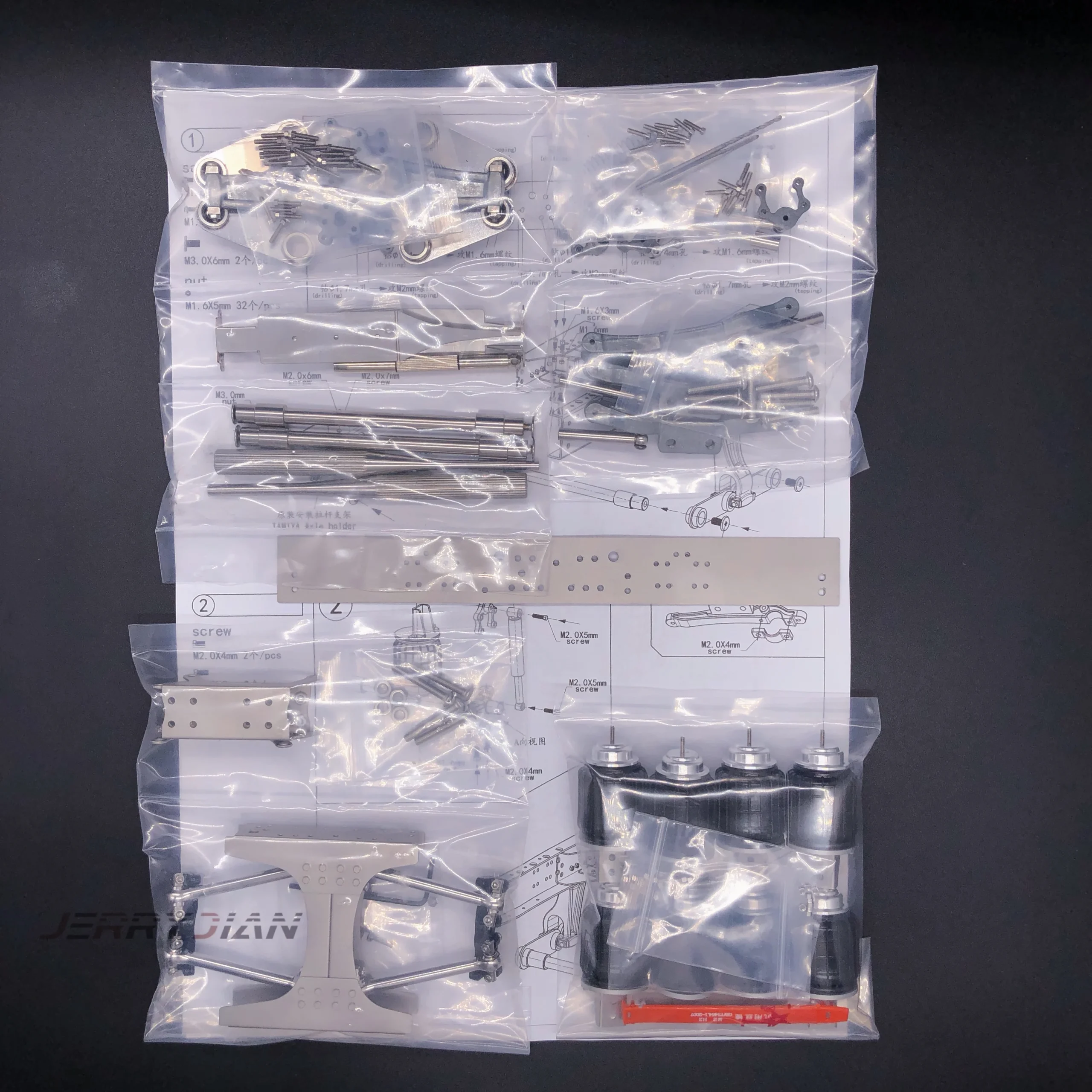 Scaleclub1/14 Truck Single Bracket 8 Airbag Rear Suspension System Suitable For Tamiya Lesu For Scania Man Volvo Car Parts - Image 6