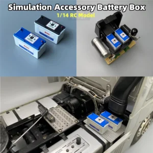 Simulation Upgrade Accessory Battery Box For 1/14 Tamiya RC 770s Scania Man Benz Volvo Rc Trailer Tipper Diy Tractor Truck Parts