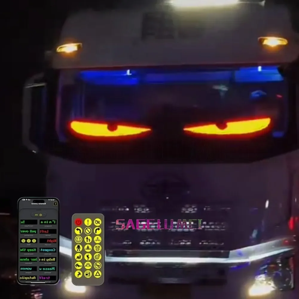 Car Truck Evil's Eye Flexible LED Matrix Pixel Panel DIY Blinking Eyes Animated Screen APP Programmable Soft LED Displays 5V USB - Image 6