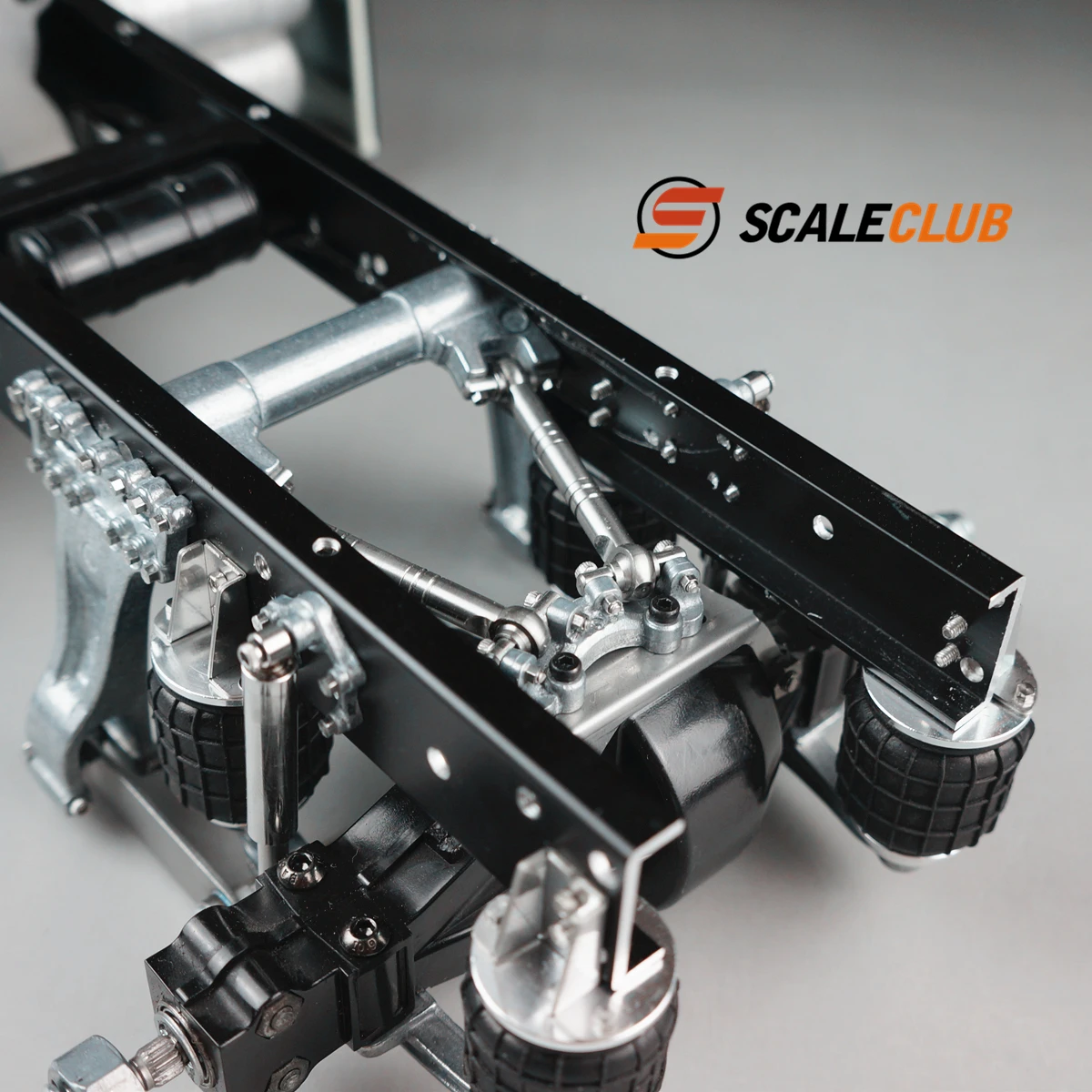 1-Set: Scaleclub For Tamiya 1/14 For Scania R620 730 Upgrade 6x6 6x4 Metal Rear Axle Single Axle Airbag Suspension System - Image 4