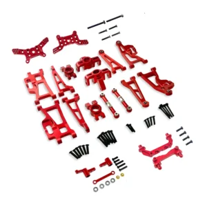 [21pcs] MJX Hyper Go 14210 14209 H14BM RC Car Metal Steering Cup Upper Lower Swing Arm Set Shock Tower Bracket Body Post Upgrade Parts