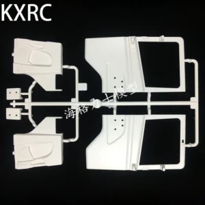 White-1set: KXRC 1Set Plastic Cockpit Car Door Modified Parts for 1/14 Tamiya RC Truck Trailer Tipper Scania R470 R620 R730 DIY Accessories