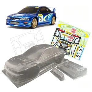 TC099 1/10 Impreza WRC Clear Body Shell W/Rear Wing 257mm wheelbase RC Rally Car Drift Chassis Tamiya TT-01 TT-02